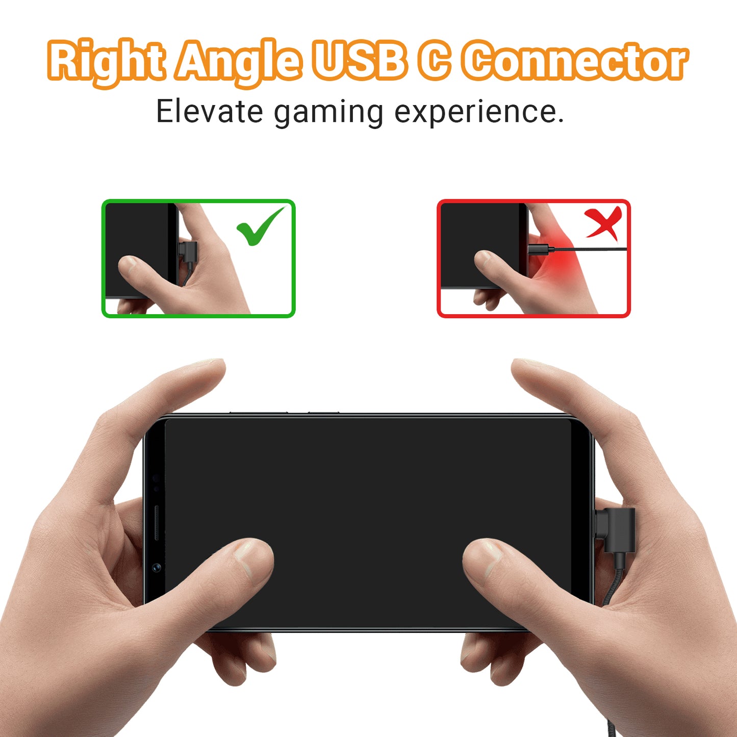 Right Angle USB C Earphones