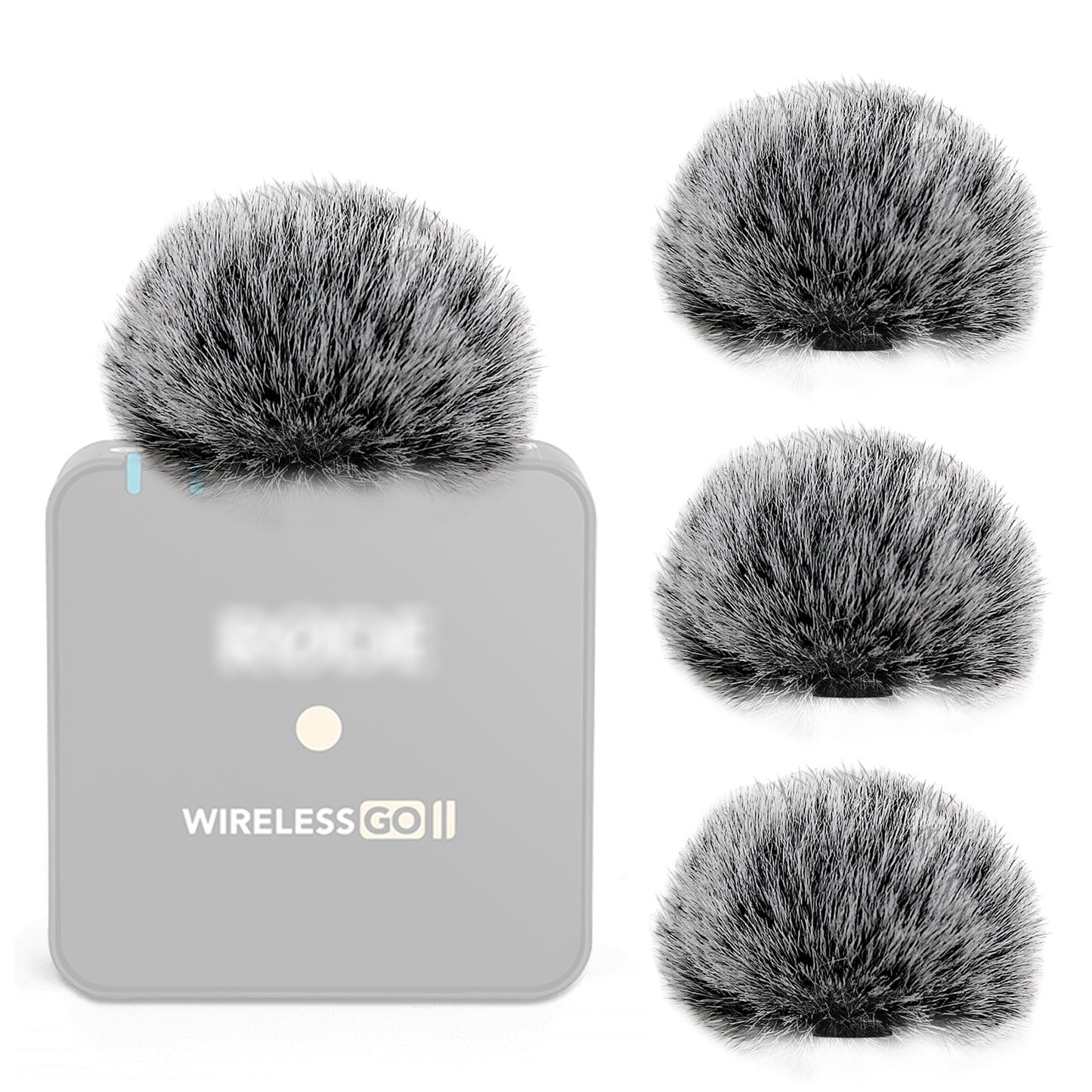 Furry Windscreen for Rode Wireless Go II-4 Pack