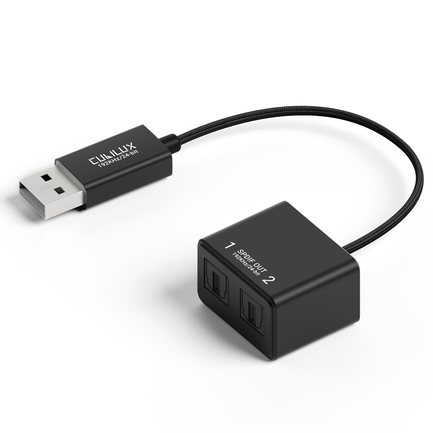 USB A to 2-Way SPDIF Optical Audio Splitter
