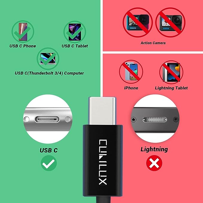 USB C Unidirectional Lavalier Microphone,MLC-4