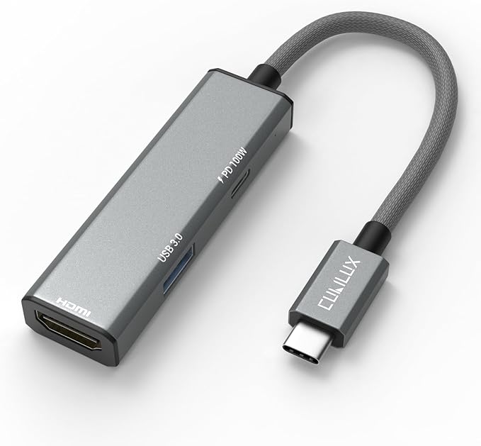 3-In-1 USB C to 4K HDMI Adapter with USB 3.0