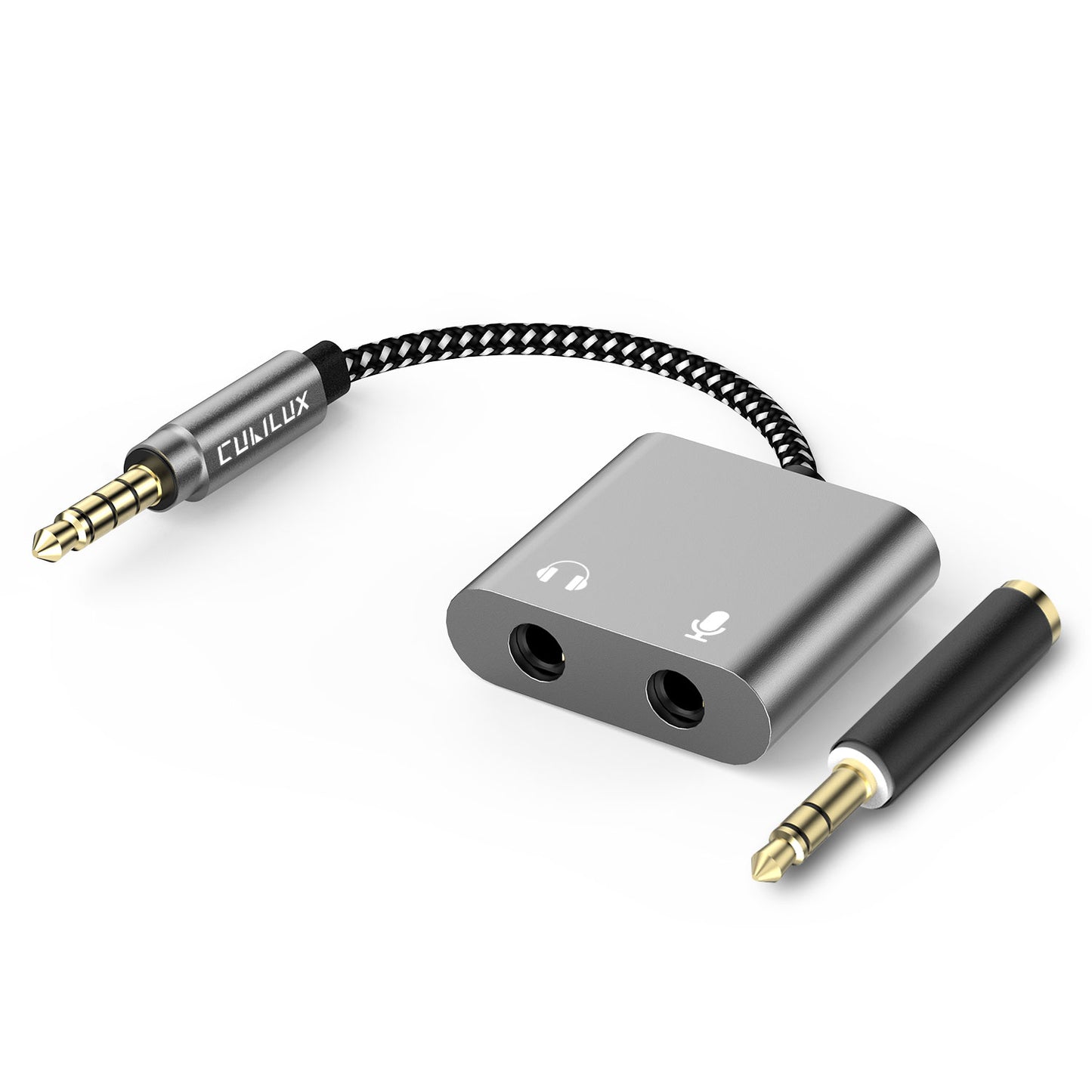 3.5mm Audio&MIC Splitter-Gray