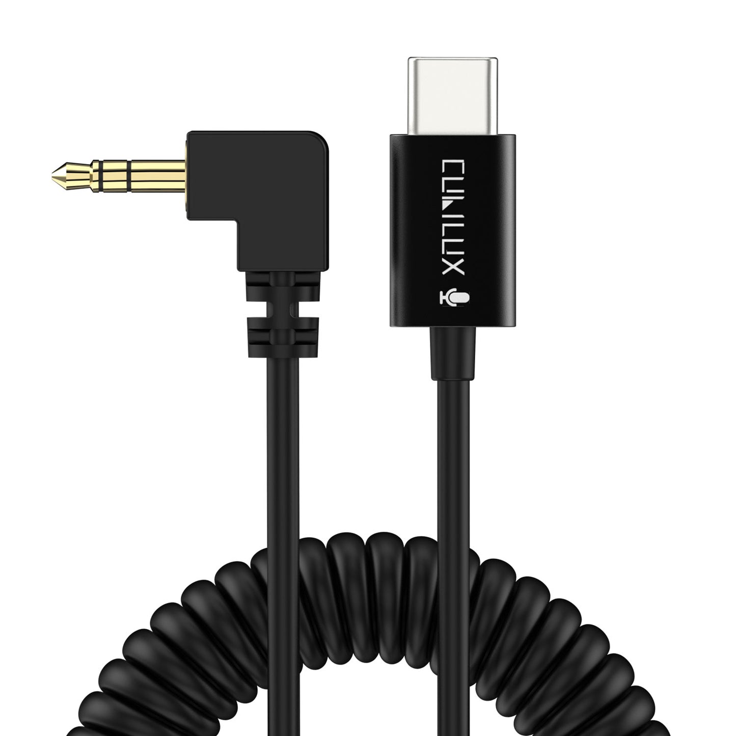 Coiled USB C to TRS Microphone Cord