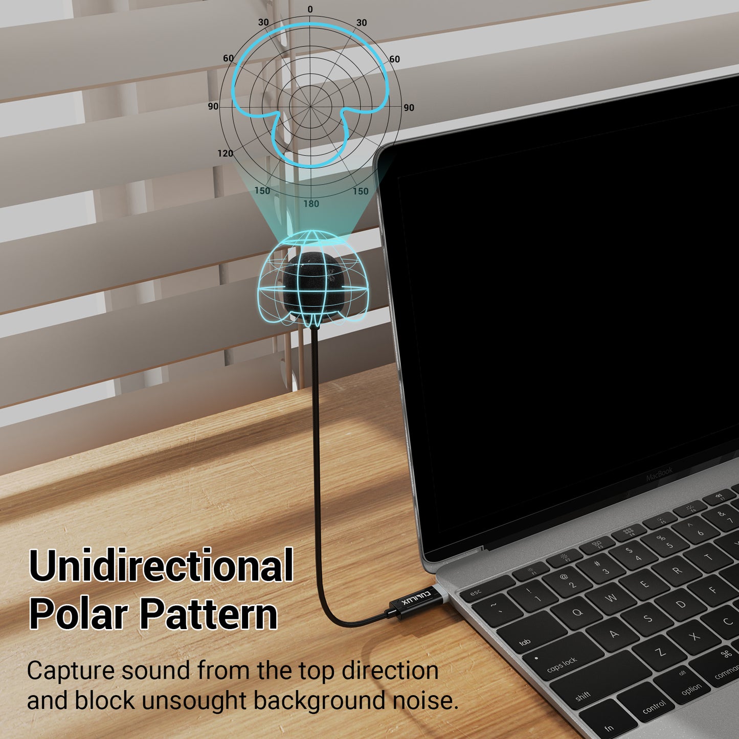 USB C Unidirectional Gooseneck Microphone,MGC-1