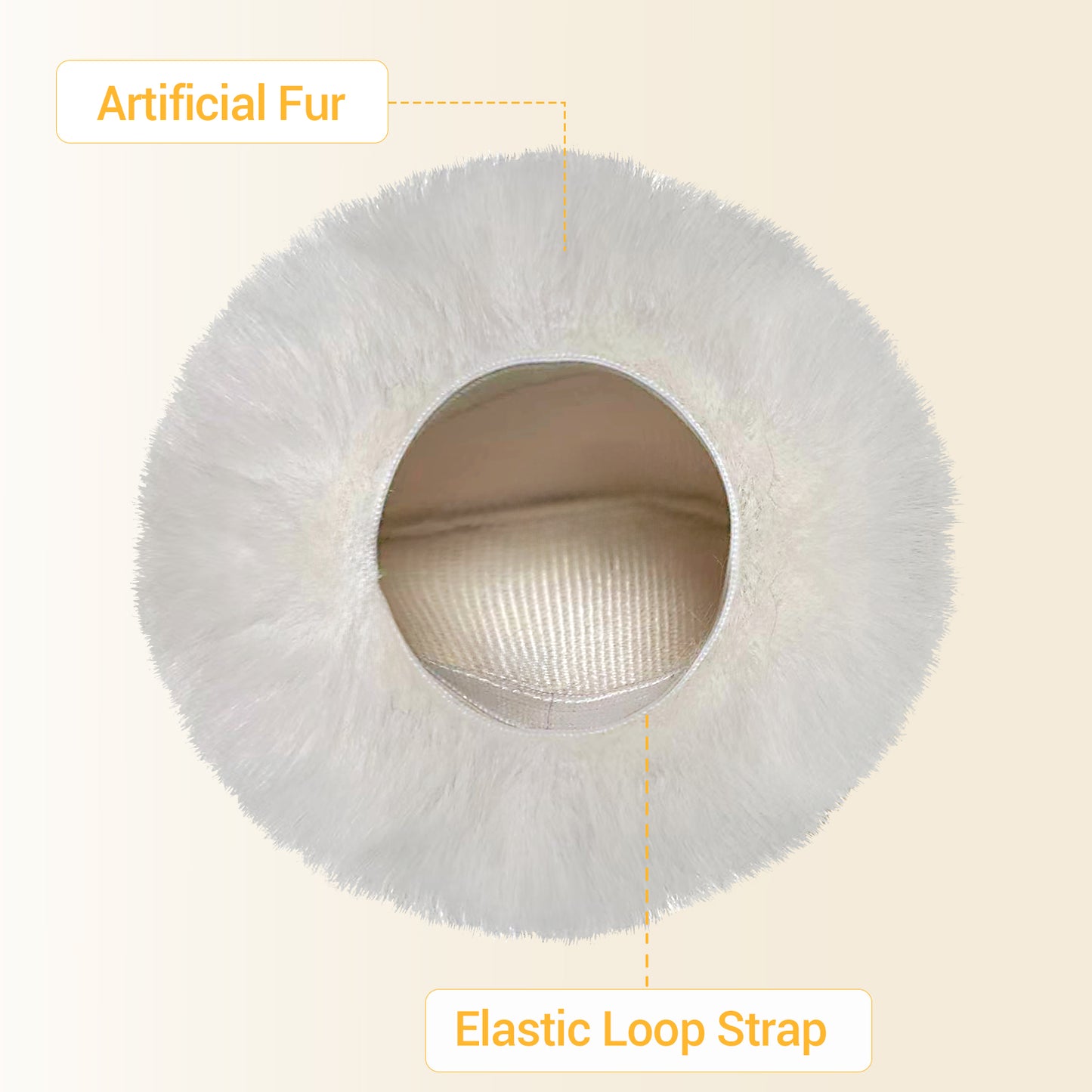 1 Pack White Microphone Furry Windscreen
