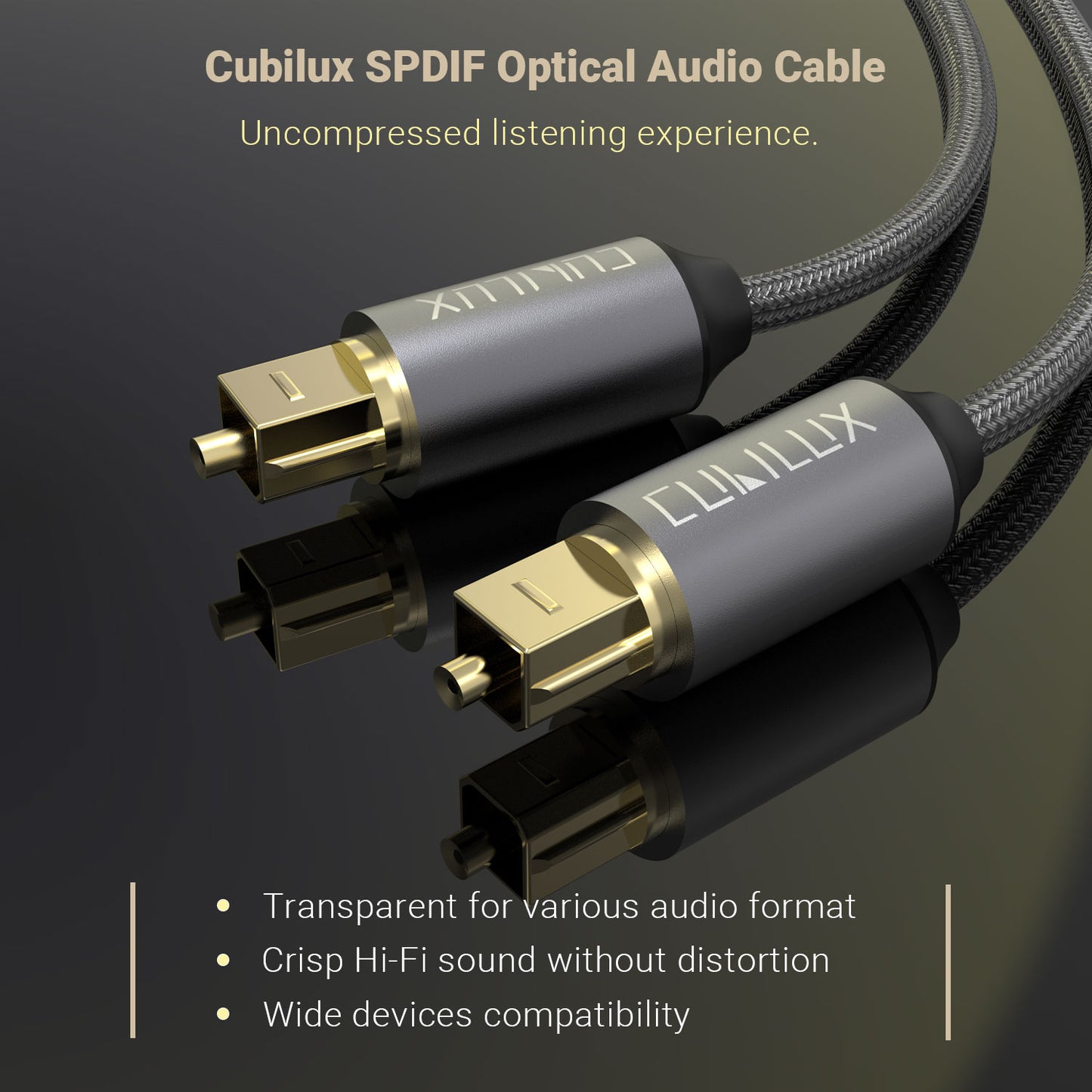 SPDIF/Toslink Optical Audio Cable-2 Pack
