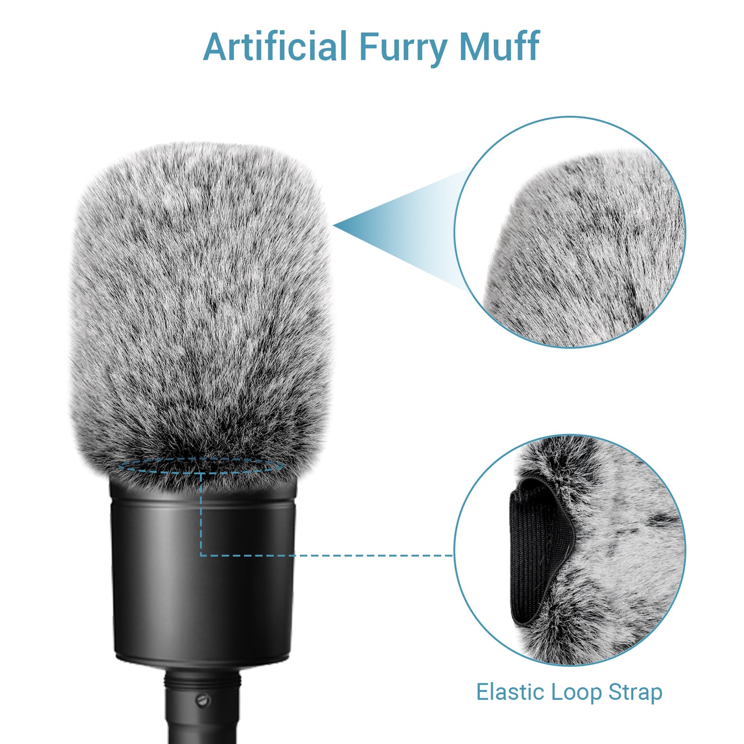 Furry Windscreen for AT2020 Microphone