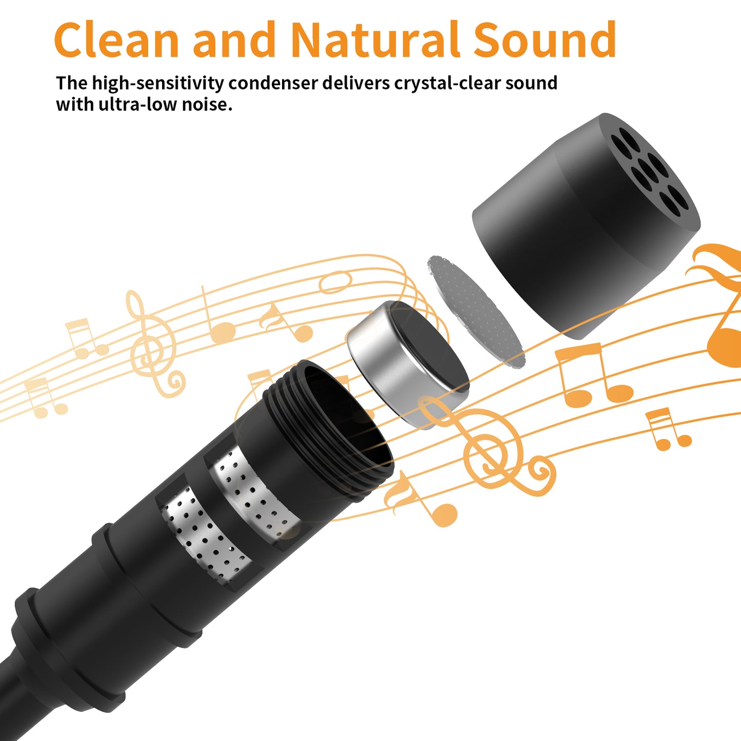 USB C Unidirectional Lavalier Microphone,MLC-12
