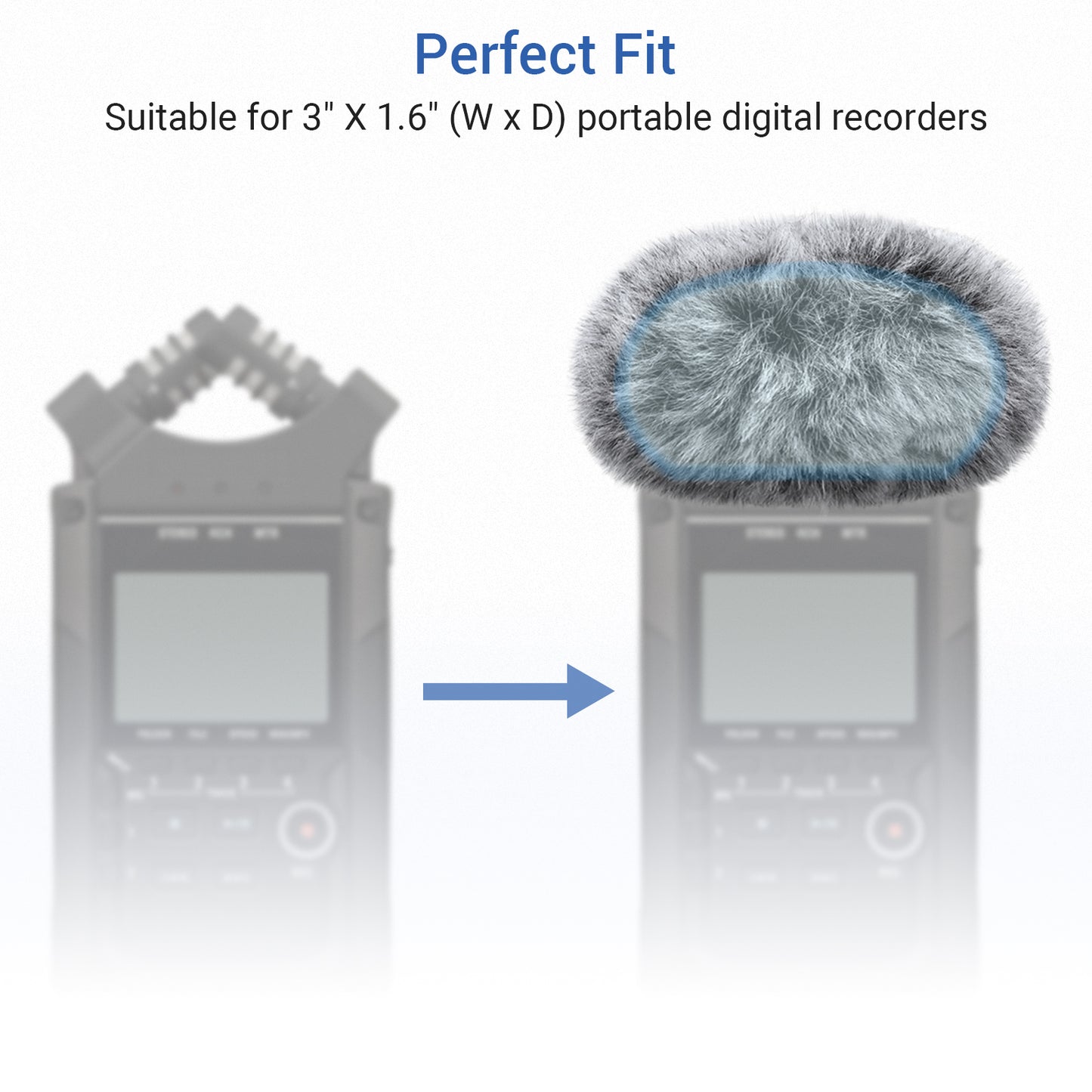 Furry Microphone Windscreen Muff for Zoom H4n PRO