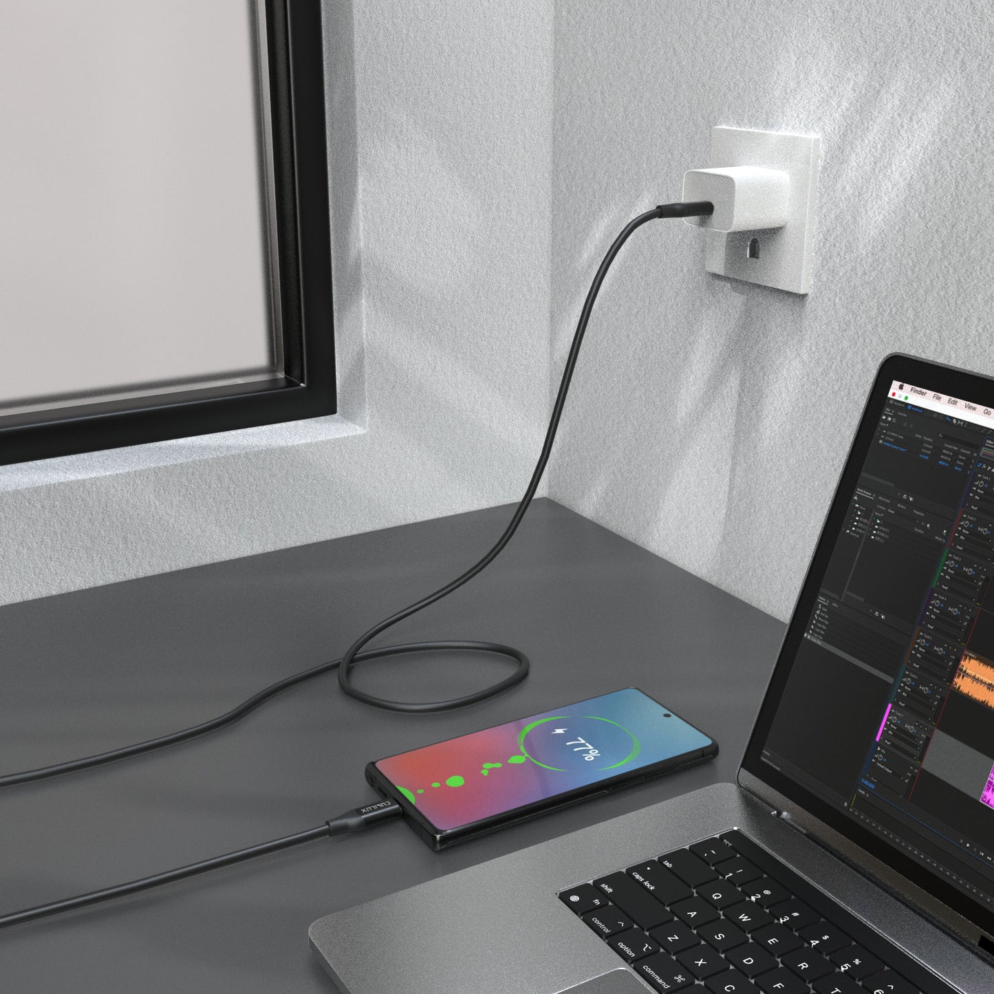 100W PD USB C Data Cable for 4K Video Output,Fast Charging,5 M