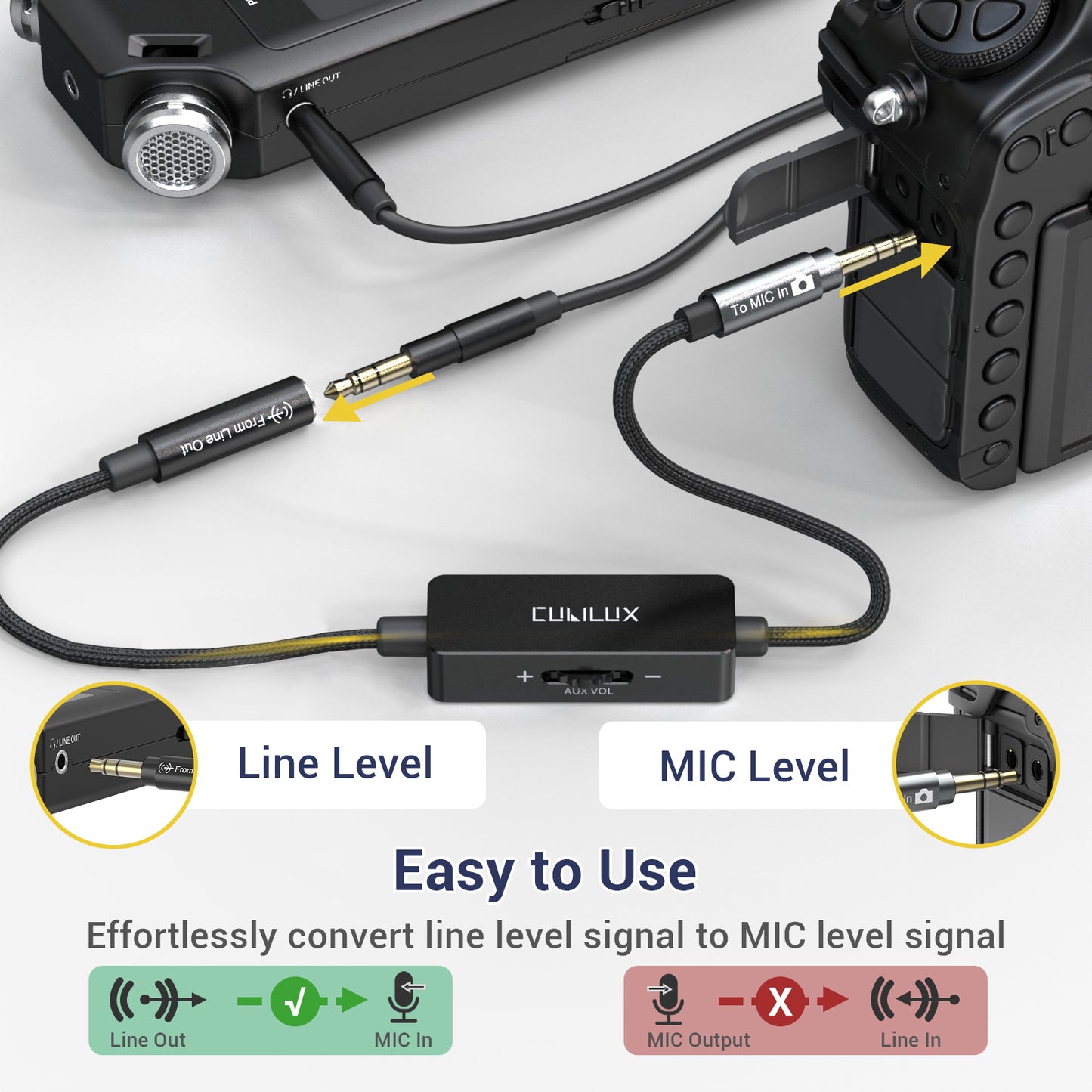 3.5mm Line to Microphone Attenuator