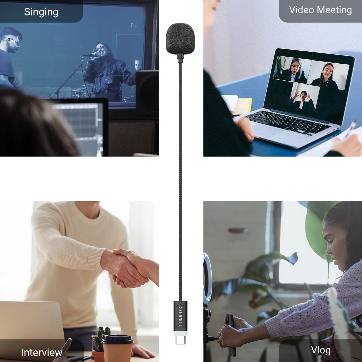 USB C Unidirectional Gooseneck Microphone,MGC-1