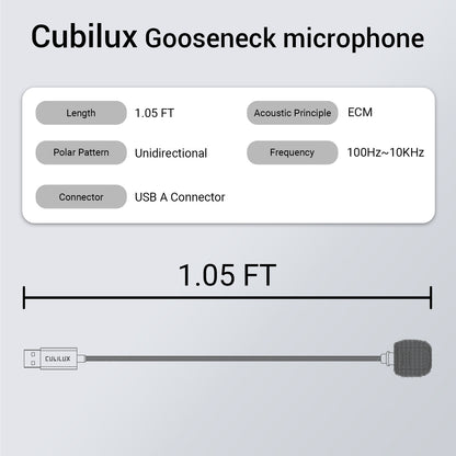 USB A Unidirectional Gooseneck Microphone,MGA-1