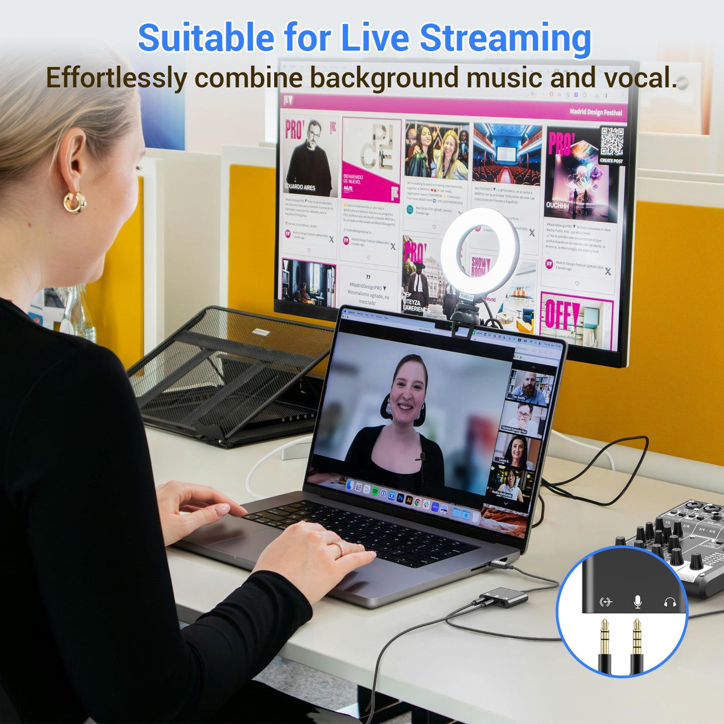 USB C to 3.5mm Adapter for Live Streaming