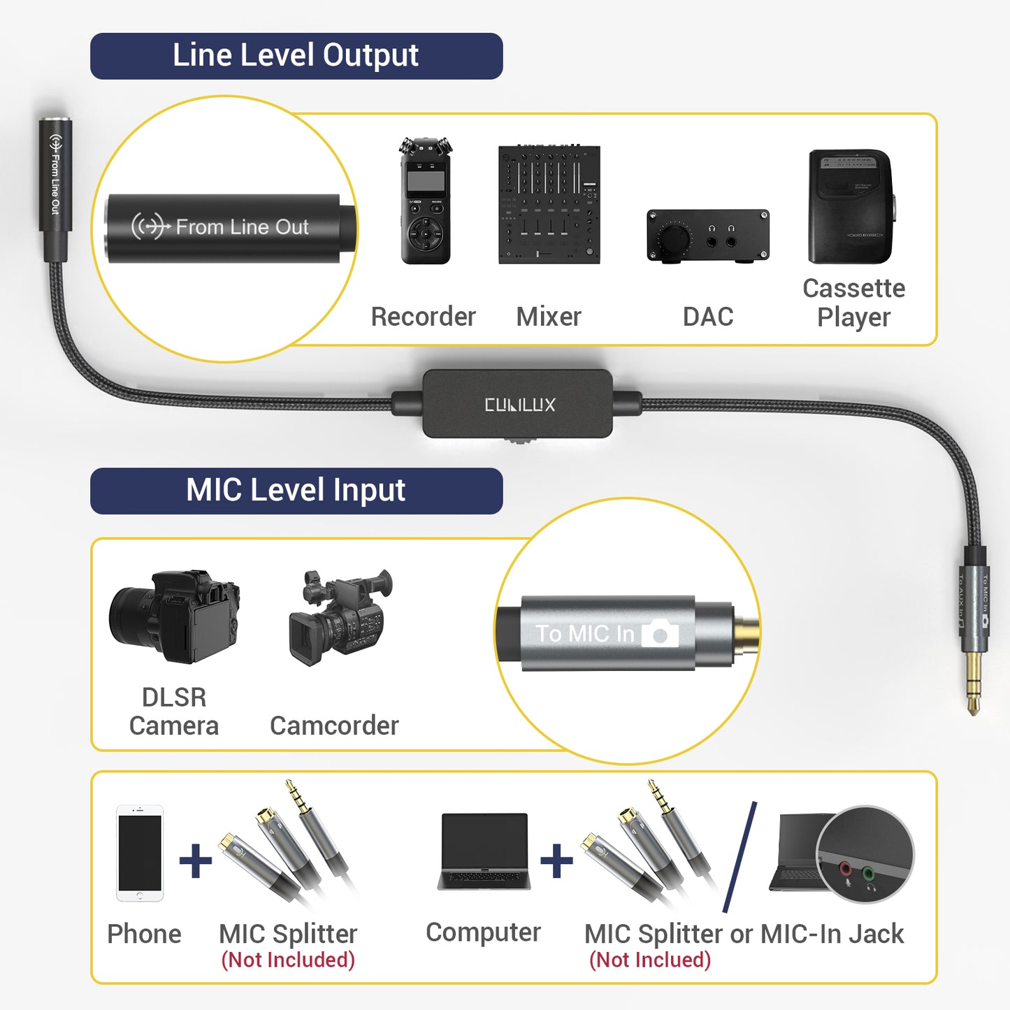 3.5mm Line to Microphone Attenuator