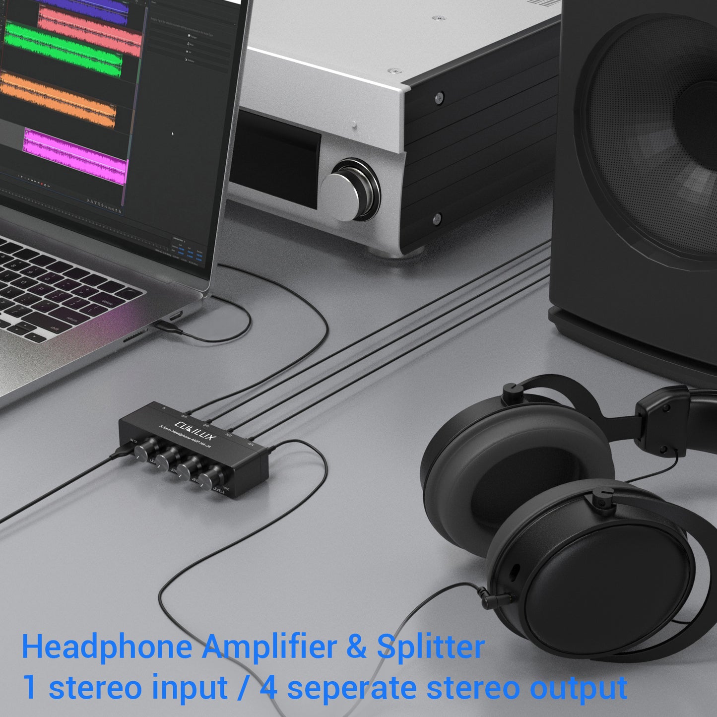 4-Way Headphone Amplifier 3.5mm