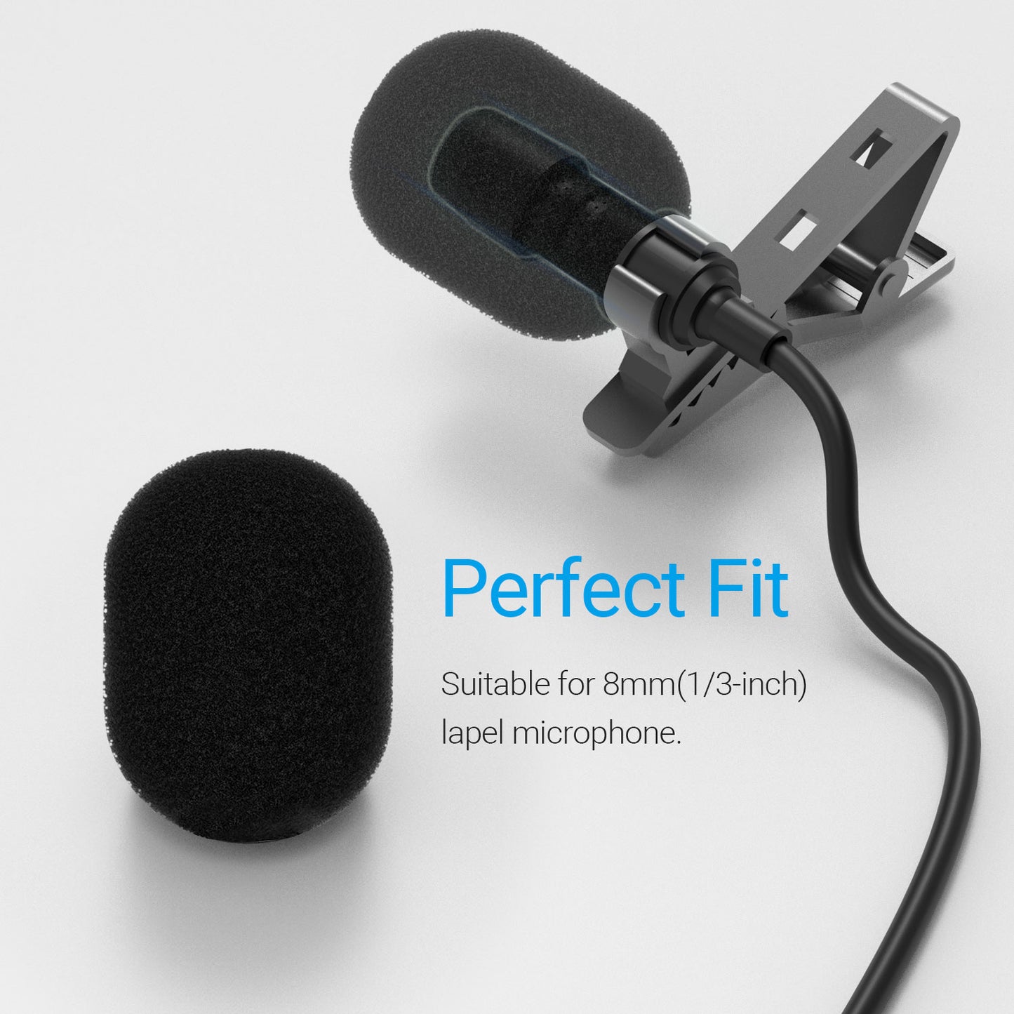 Foam Cover for Lavalier Lapel Microphone-10 Pack