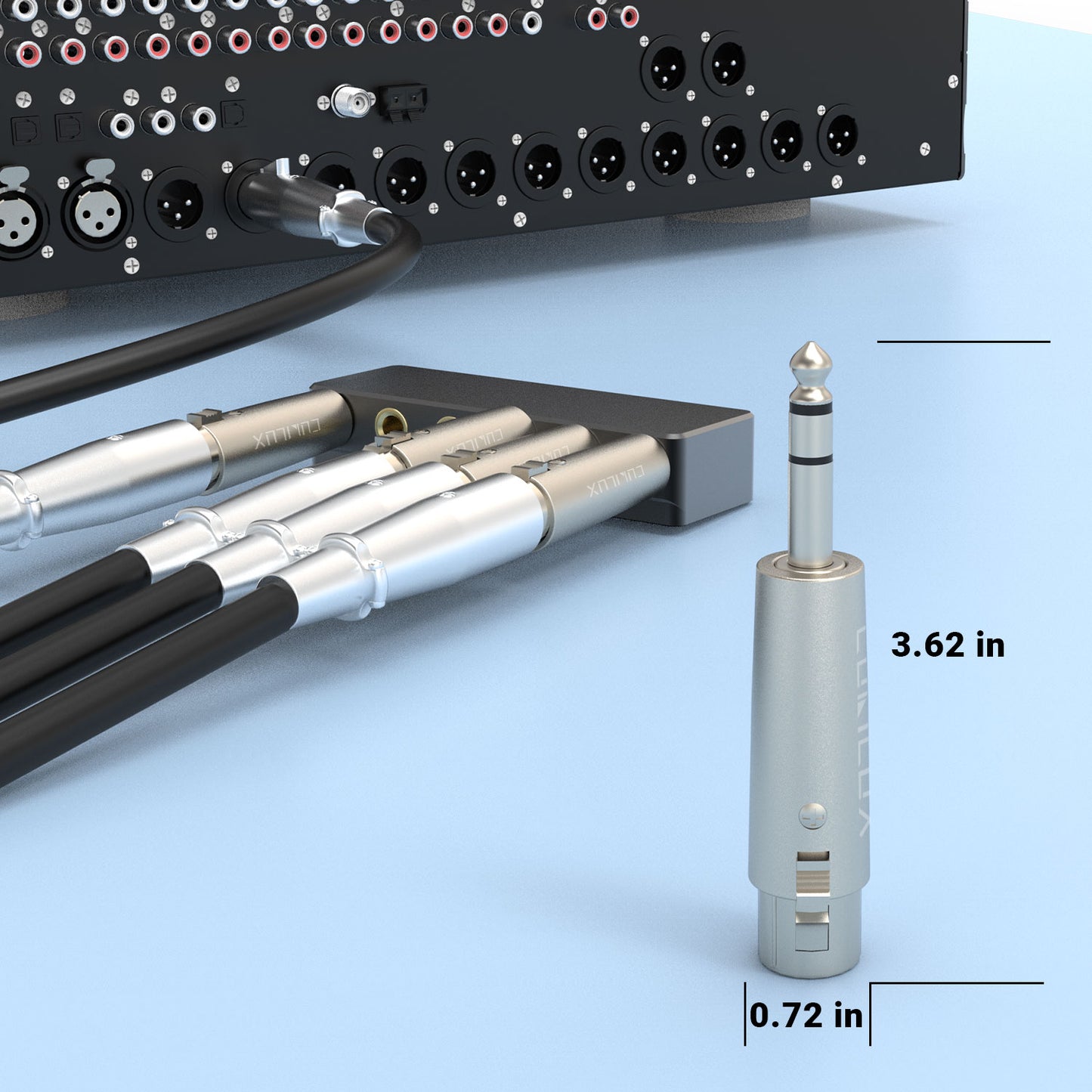 1/4” TRS Male to XLR Female Converter-2 Pack