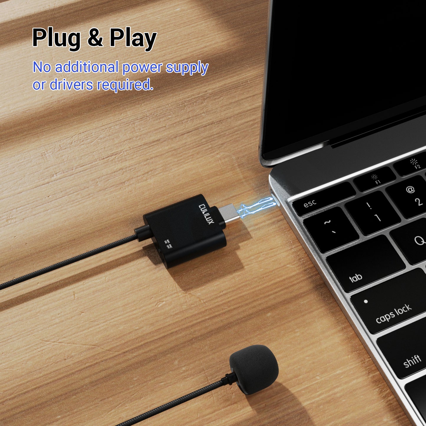 USB C Unidirectional ANC Lavalier Microphone,MLCNC-1