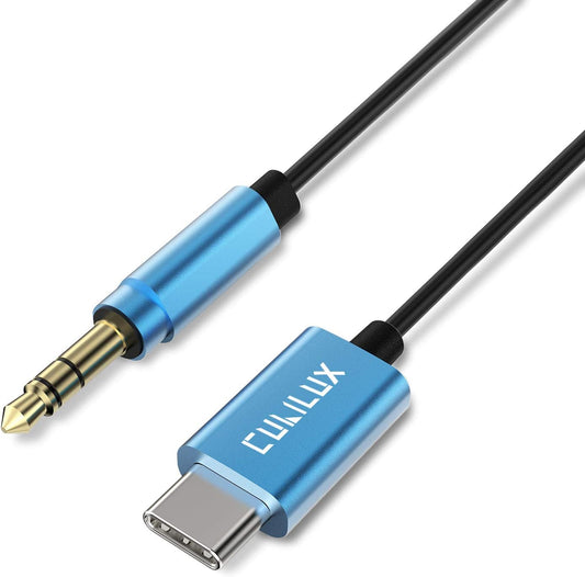 USB C Audio Cable-Blue,4 FT
