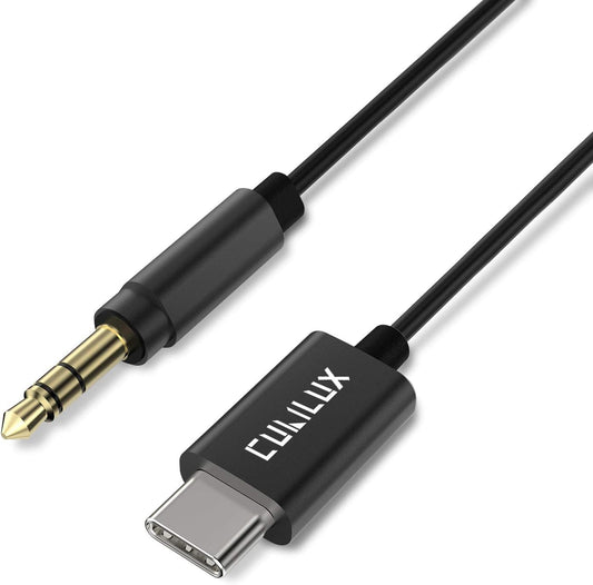 USB C Audio Cable-Black,2 FT
