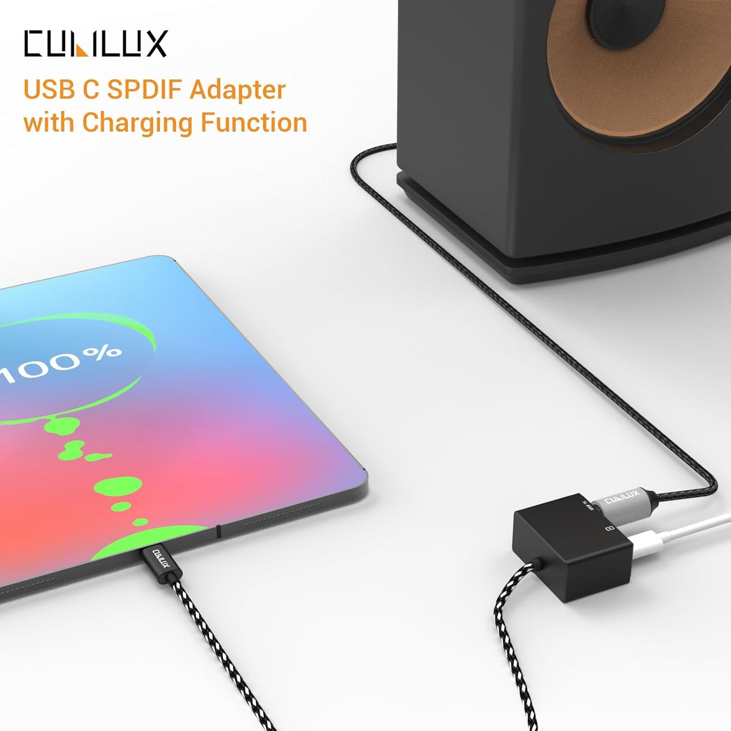 USB C to SPDIF Charging Adapter