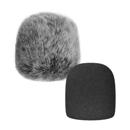 Foam Cover & Furry Windscreen Pack Compatible with Shure SM57 Microphone