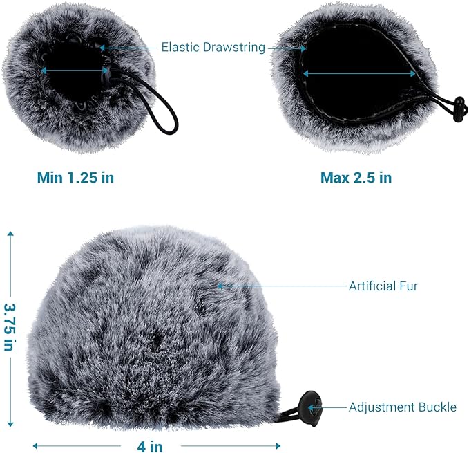Foam Cover & Furry Windscreen for Bule Yeti