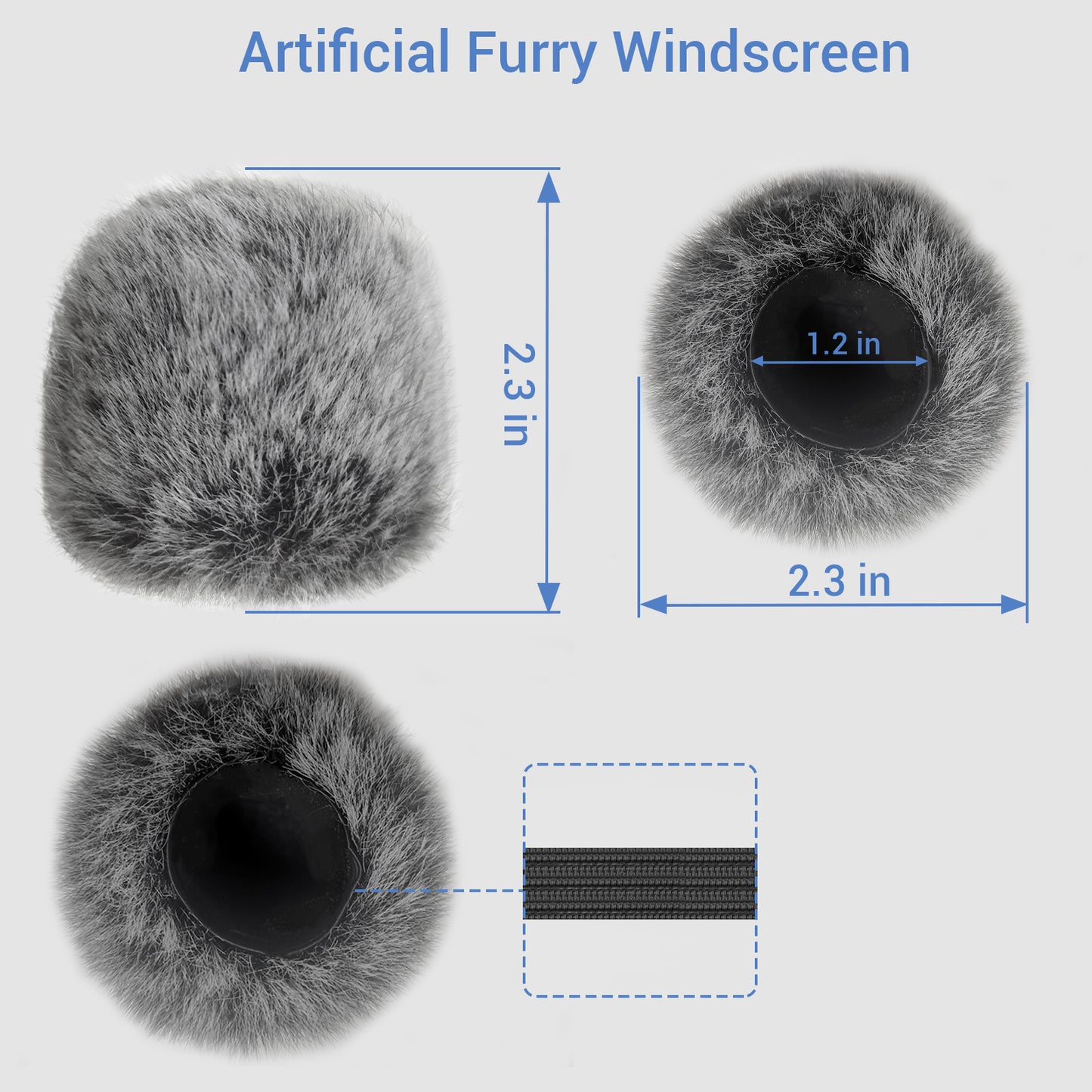 Foam Cover & Furry Windscreen Pack Compatible with Shure SM57 Microphone