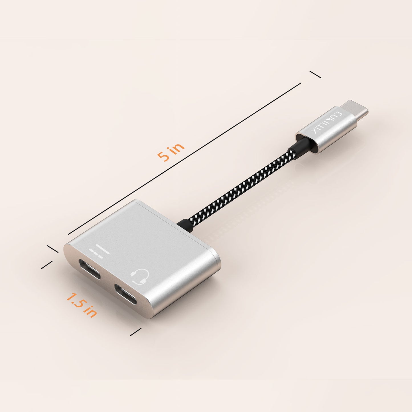 USB C to Dual USB C Splitter-Silver