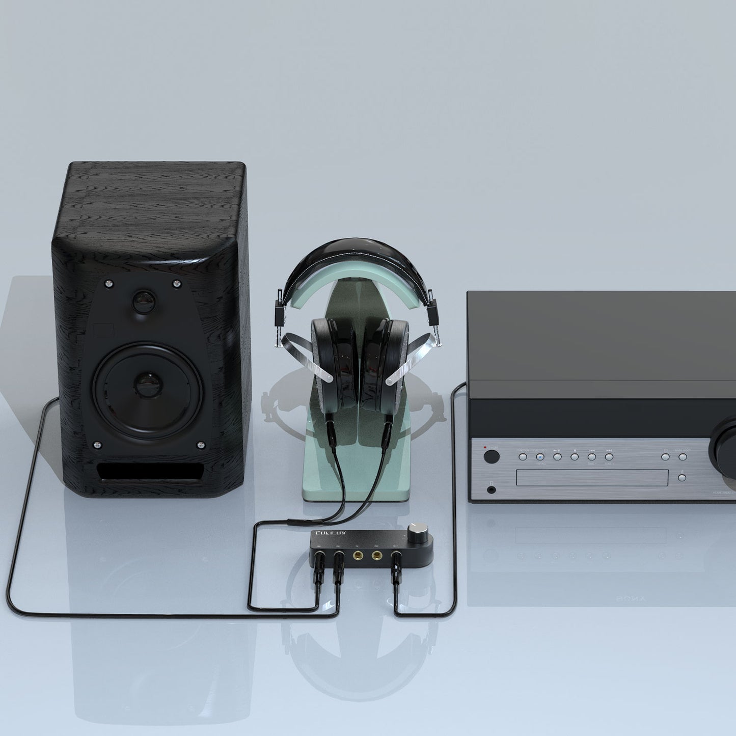 Bidirectional 4-Channel 6.35mm Audio Selector Box