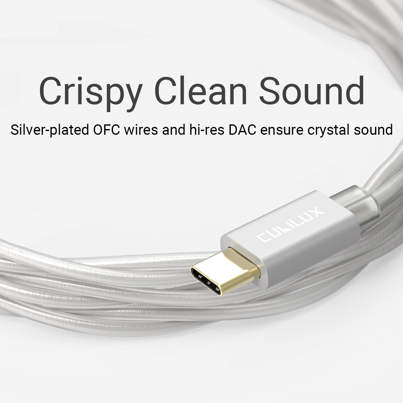 USB Type C 2-Pin 0.78mm IEM Cable with Microphone