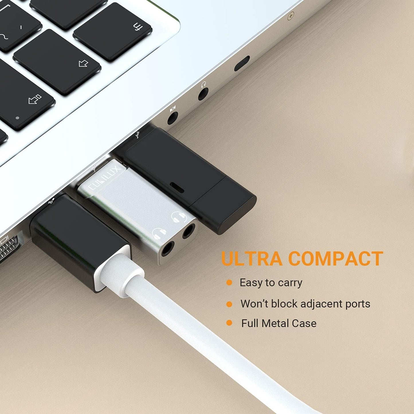 USB A to Dual Headphone Splitter