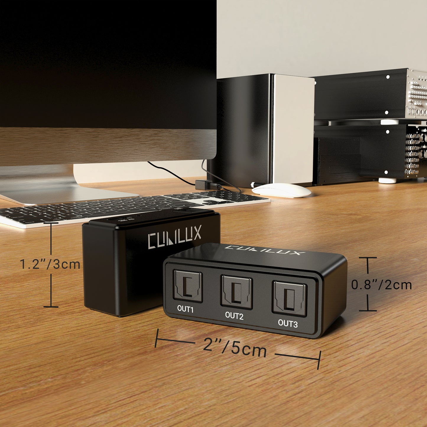 1-to-3 SPDIF/Toslink Optical Audio Splitter
