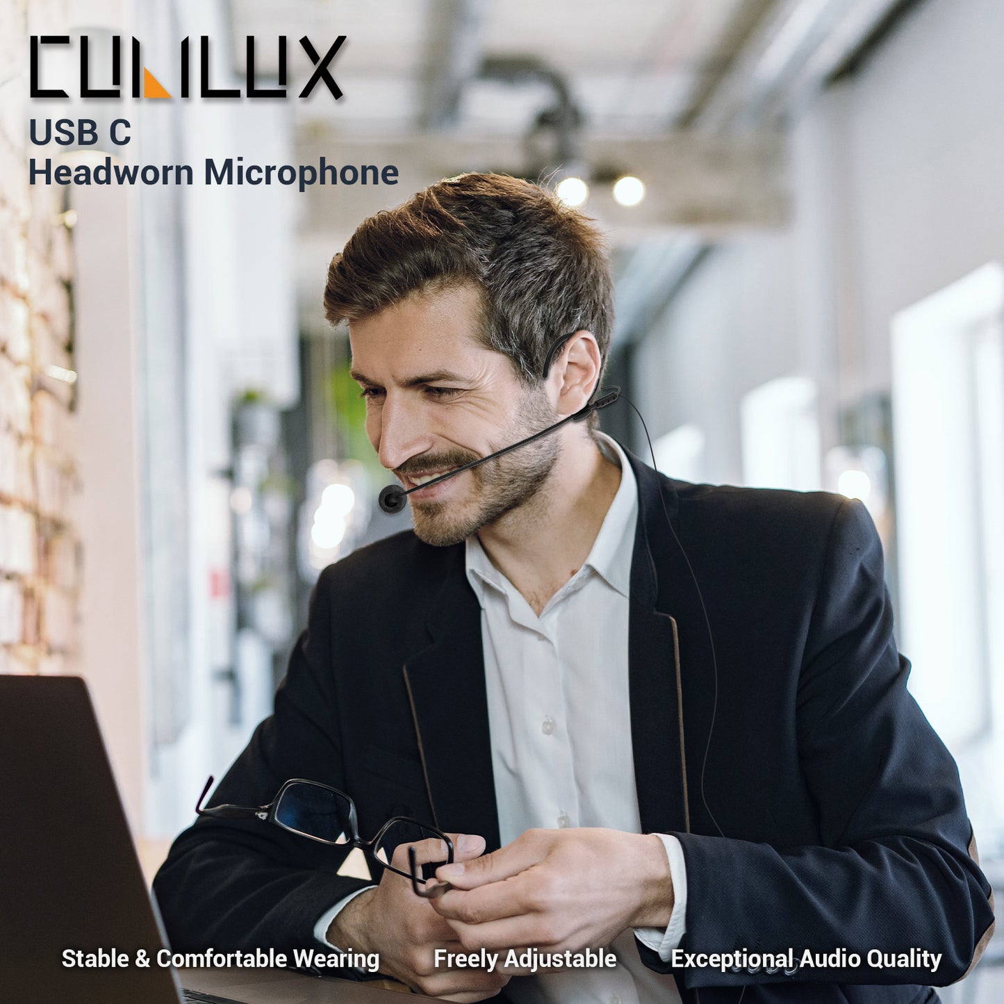 USB C Unidirectional Headworn Microphone