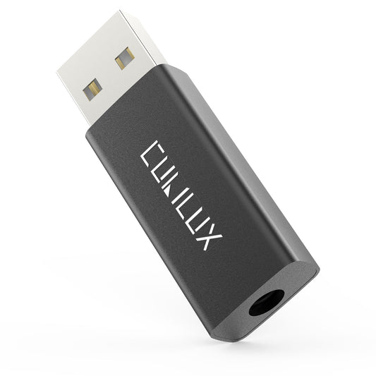 192KHz/24bit DAC USB A to 3.5mm External Sound Card-Black