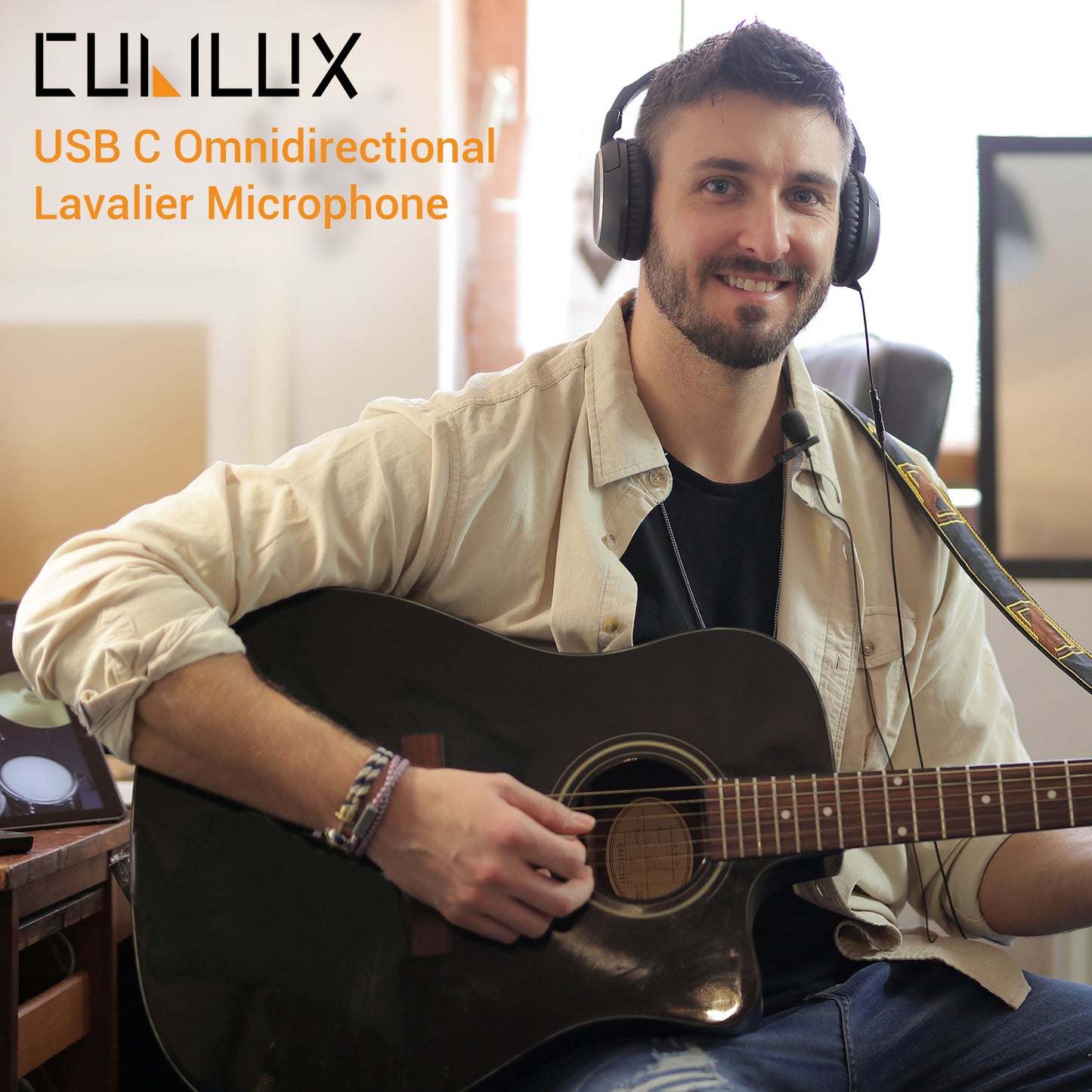 USB C Omnidirectional Lavalier Microphone,MLC-14