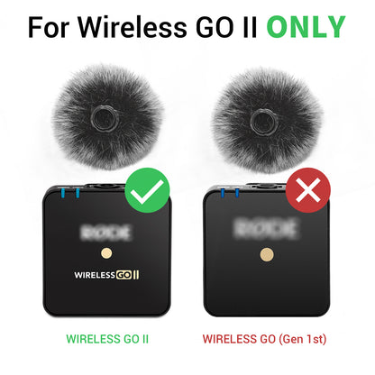 Furry Windscreen for Rode Wireless Go II-4 Pack
