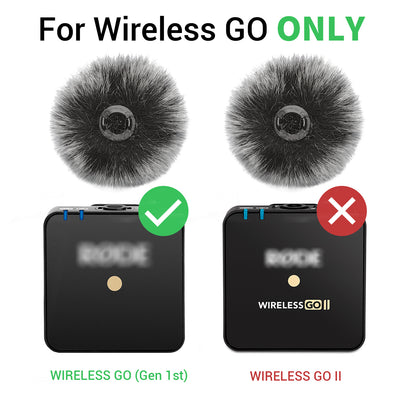 Furry Windscreen for Rode Wireless Go-4 Pack