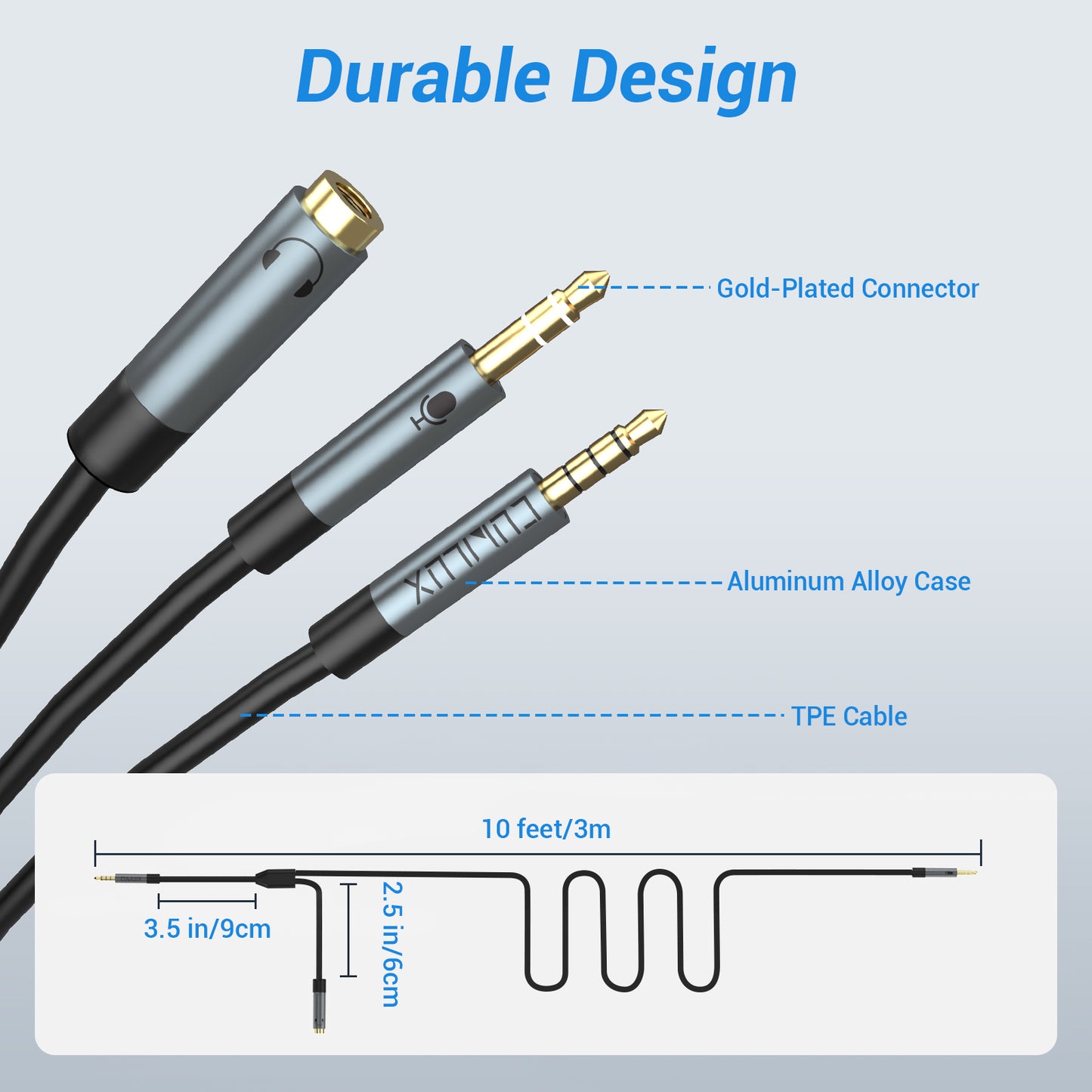 3.5mm TRS to TRRS Microphone Cable