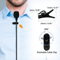 Clip & Foam Cover Set for Lapel MIC-5 PACK of EACH
