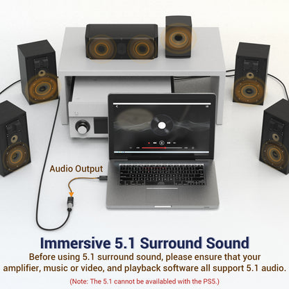 USB A to TOSLINK Optical Audio Adapter-Black