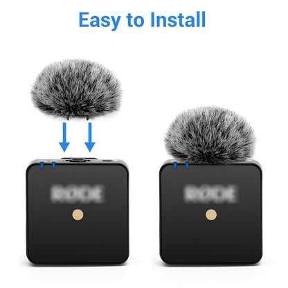 Furry Windscreen for Rode Wireless Go-4 Pack