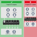 3.5mm 5-Way Audio Splitter