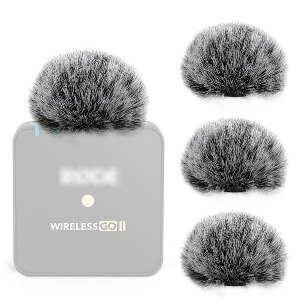 Furry Windscreen for Rode Wireless Go II 4-Pack