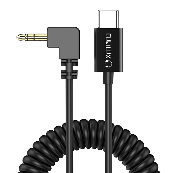 Coiled USB C Stereo Aux Cord