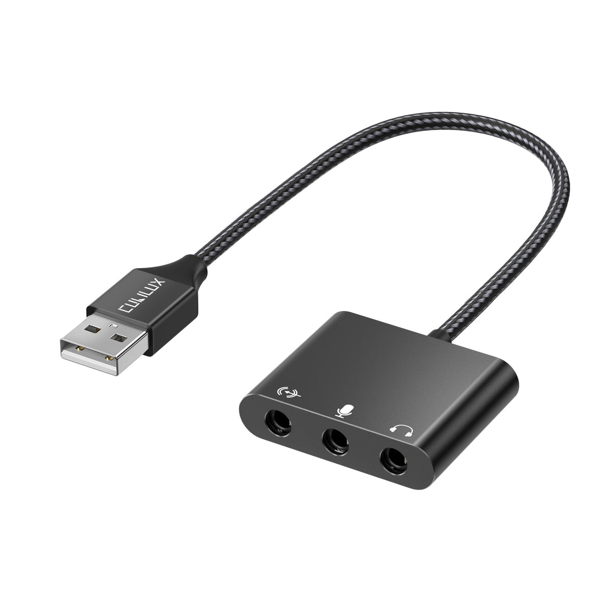 USB A to 3.5mm Recording Adapter, 1/8" Aux to USB Line in Adapter