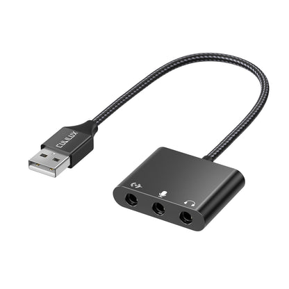 USB A to 3.5mm Recording Adapter, 1/8" Aux to USB Line in Adapter