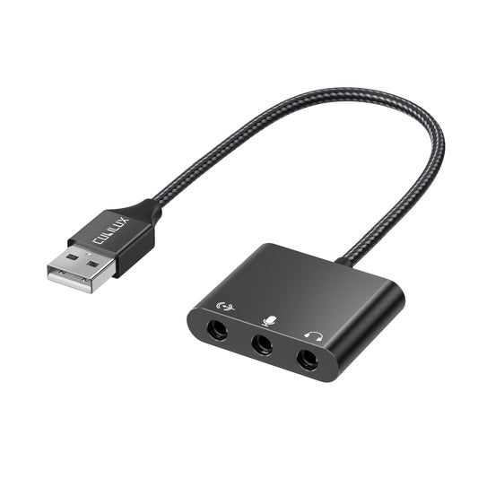 USB A to 3.5mm Recording Adapter, 1/8" Aux to USB Line in Adapter