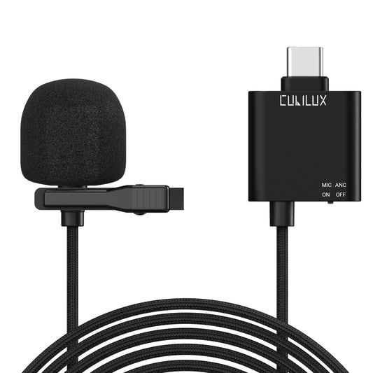 USB C Unidirectional ANC Lavalier Microphone,MLCNC-1